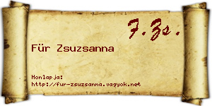 Für Zsuzsanna névjegykártya