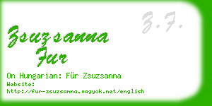 zsuzsanna fur business card